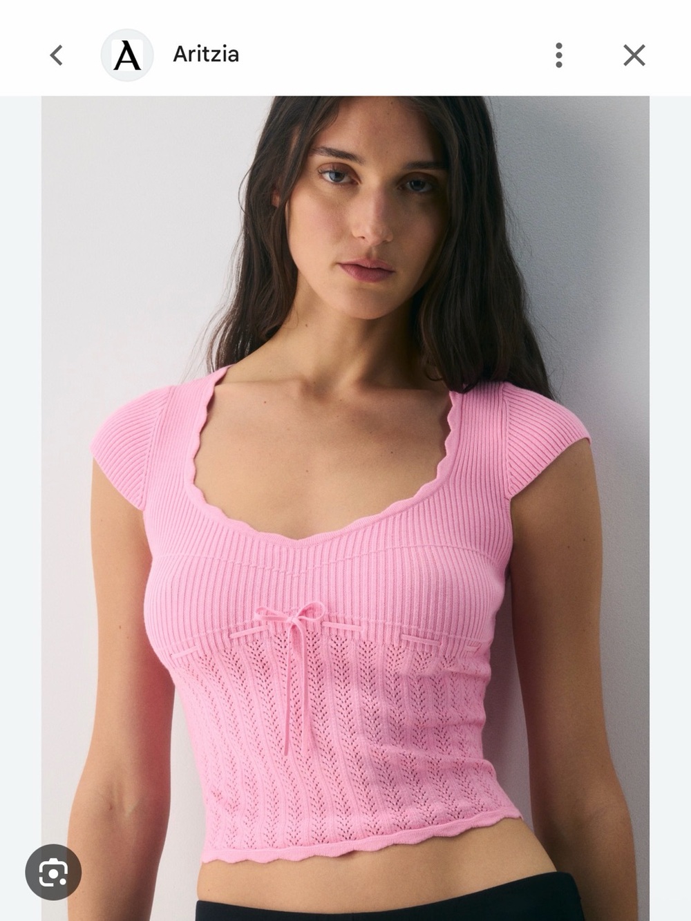 Aritzia Wilfred Pink soloist top